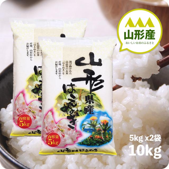 令和6年産！ 山形県産 はえぬき 白米5kgx2袋